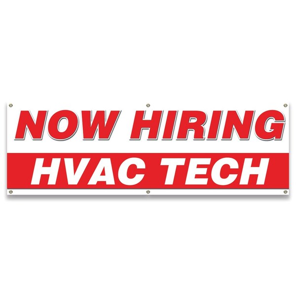 Signmission Now Hiring HVAC Tech Banner Apply Inside Accepting Application Single Sided B-72-30260 - main